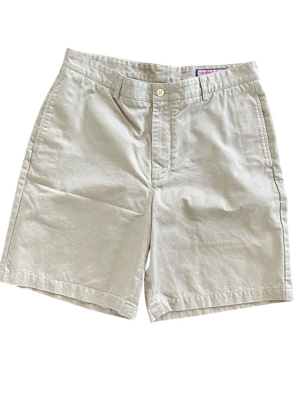 VINEYARD VINES Classic Khaki Chino Cotton Shorts Preppy Casual 8" Inseam Size 34